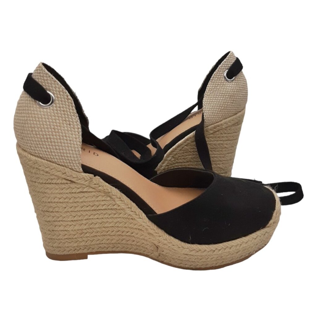 Torrid Ankle Wrap Espadrille Wedge SZ 8.5WW - Picture 11 of 15
